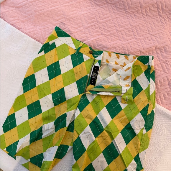 Loudmouth Other - Loudmouth Vibrant Green and Yellow Argyle Men’s shorts